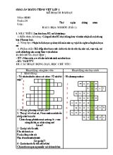 Giáo án môn Tiếng Việt Lớp 2 - Tuần 20 (Bộ sách Kết nối tri thức với cuộc sống)